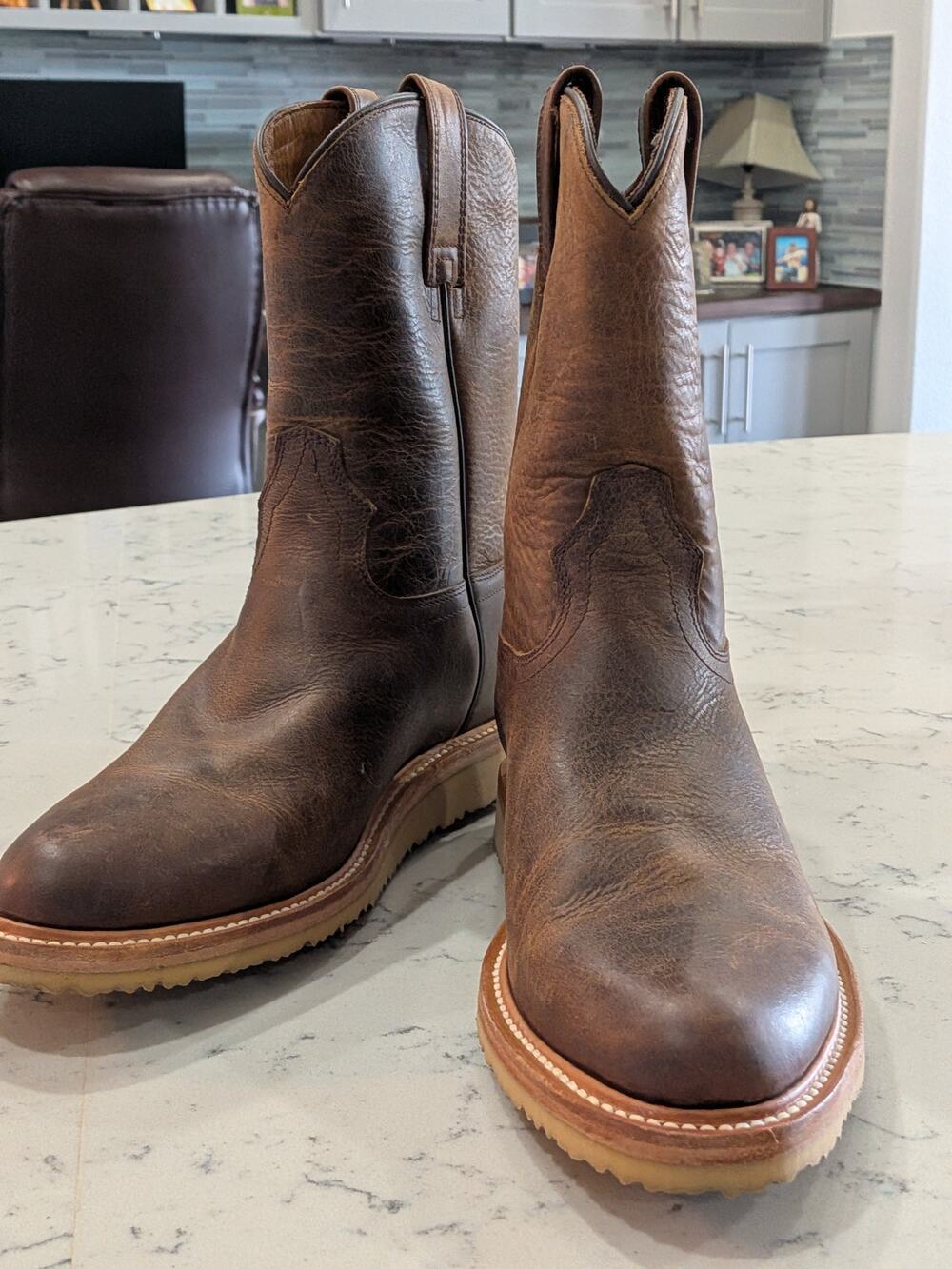 Huckberry Rhodes Roper Boot Caliber Men's 9 Brown Western Boots (1124)